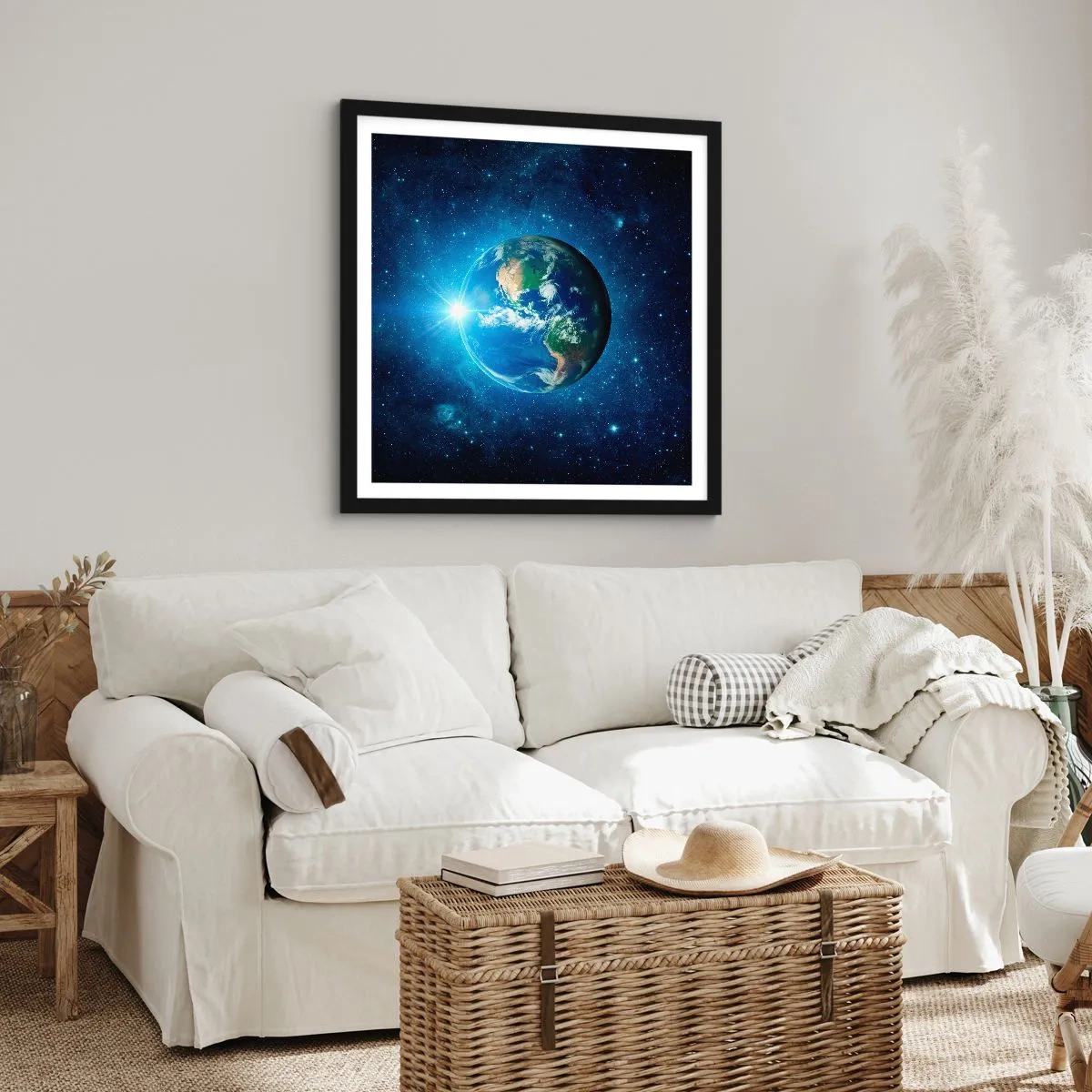 Plakat i sort ramme - Vi er i himlen - 30x30 cm