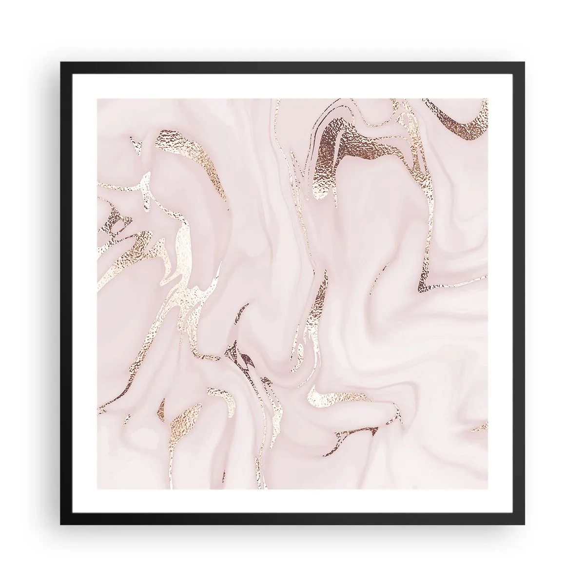 Plakat i sort ramme - I et lyserødt tørklæde - 60x60 cm