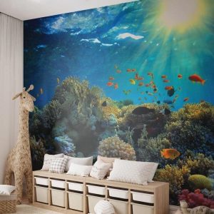 Fototapet Selvklæbende Deluxe Sticker - Undervandsskatte - koralrev, Ocean, Maritime - 450x315 cm