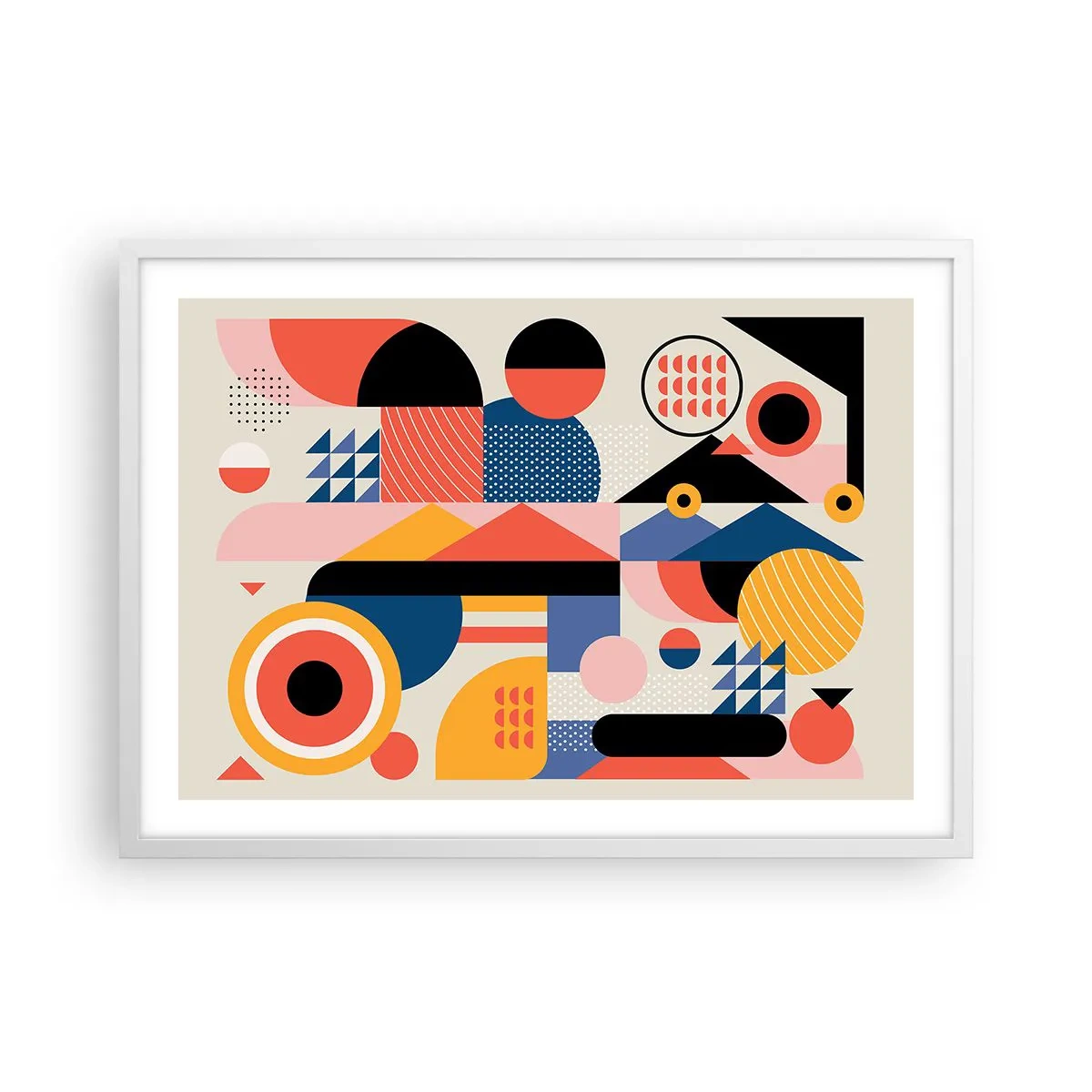 Plakat i hvid ramme - Komposition: Leg - 70x50 cm