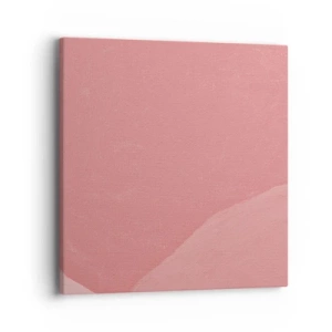 Lærredstryk - Billede på lærred - Organisk komposition i pink - 40x40 cm
