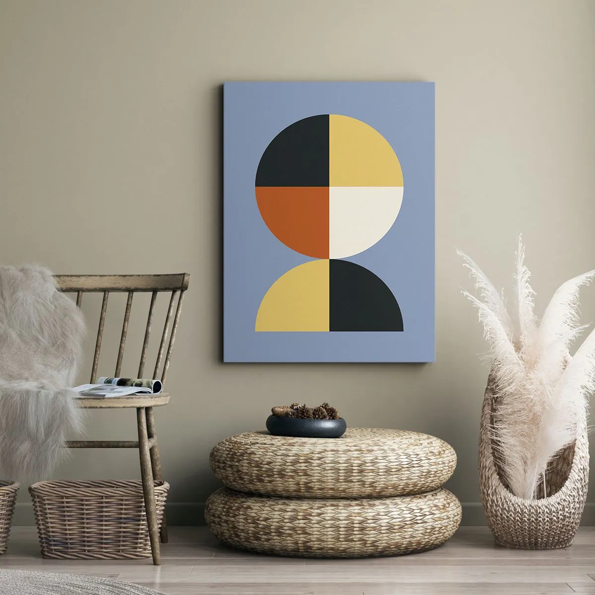 Lærredstryk - Billede på lærred - Se og tæl - 45x80 cm