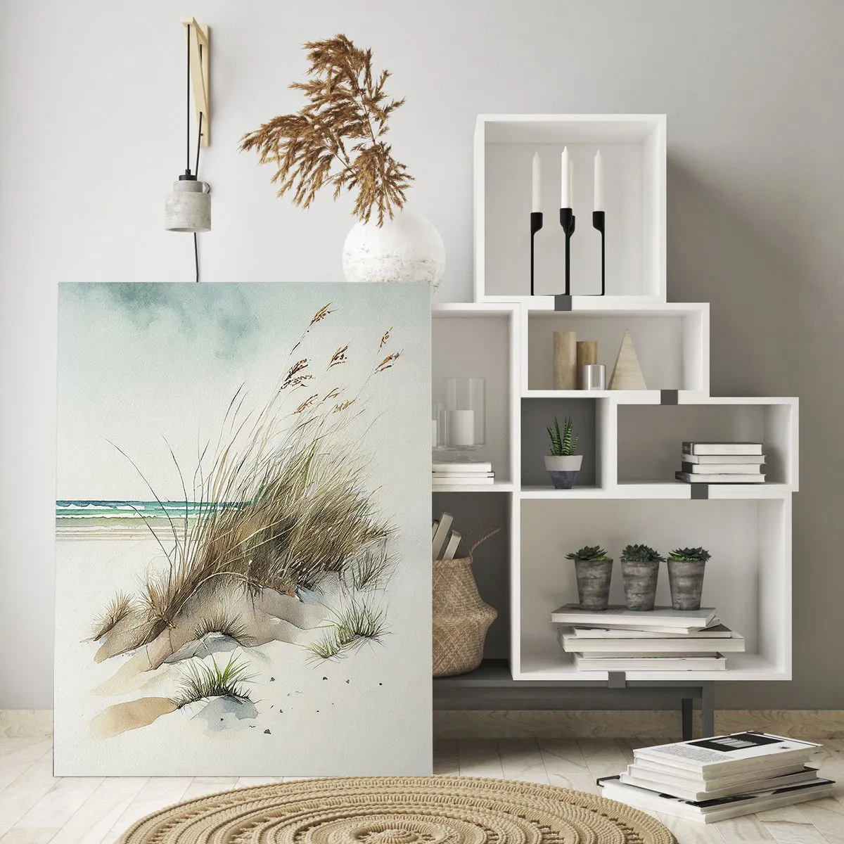 Billede på glas - Pakket ind i sand - 80x120 cm