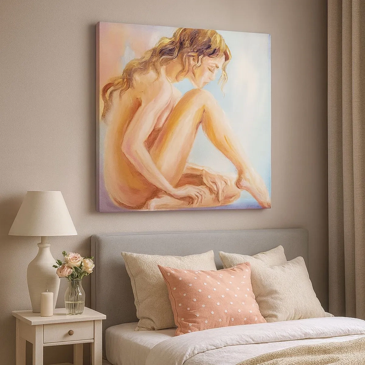 Lærredstryk - Billede på lærred - Ungdomens handling - 30x30 cm