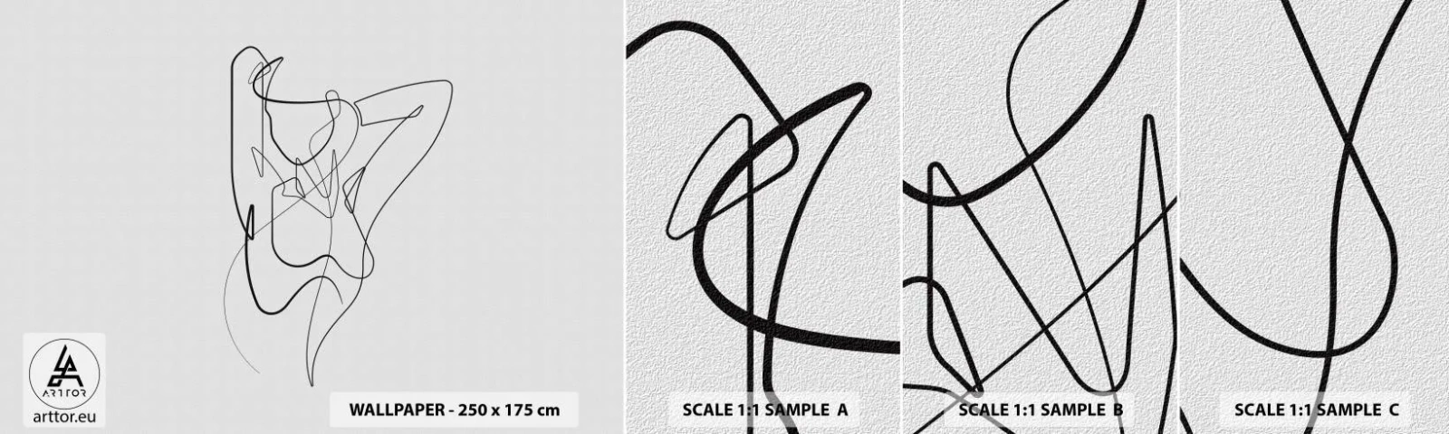 Prøve Fototapet Selvklæbende Deluxe Sticker - Virkelig, hvad er du for en person... - Abstraktion, Kvindes krop, Grafik - 100x30 cm