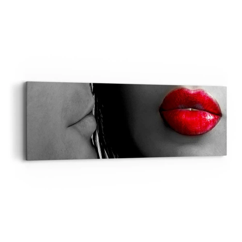Lærredstryk - Billede på lærred - Ansigt til ansigt - 90x30 cm