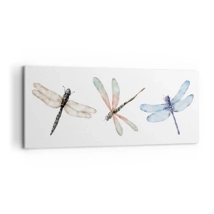 Lærredstryk - Billede på lærred - Vægtløse guldsmede - 100x40 cm