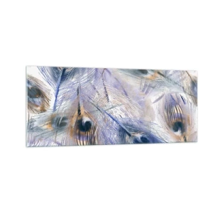 Billede på glas - Påfugl sammensætning - 100x40 cm