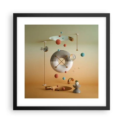 Plakat i sort ramme - Alt kan ske - 40x40 cm