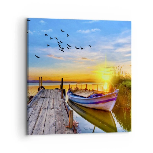 Lærredstryk - Billede på lærred - Farvel, indtil i morgen - 70x70 cm