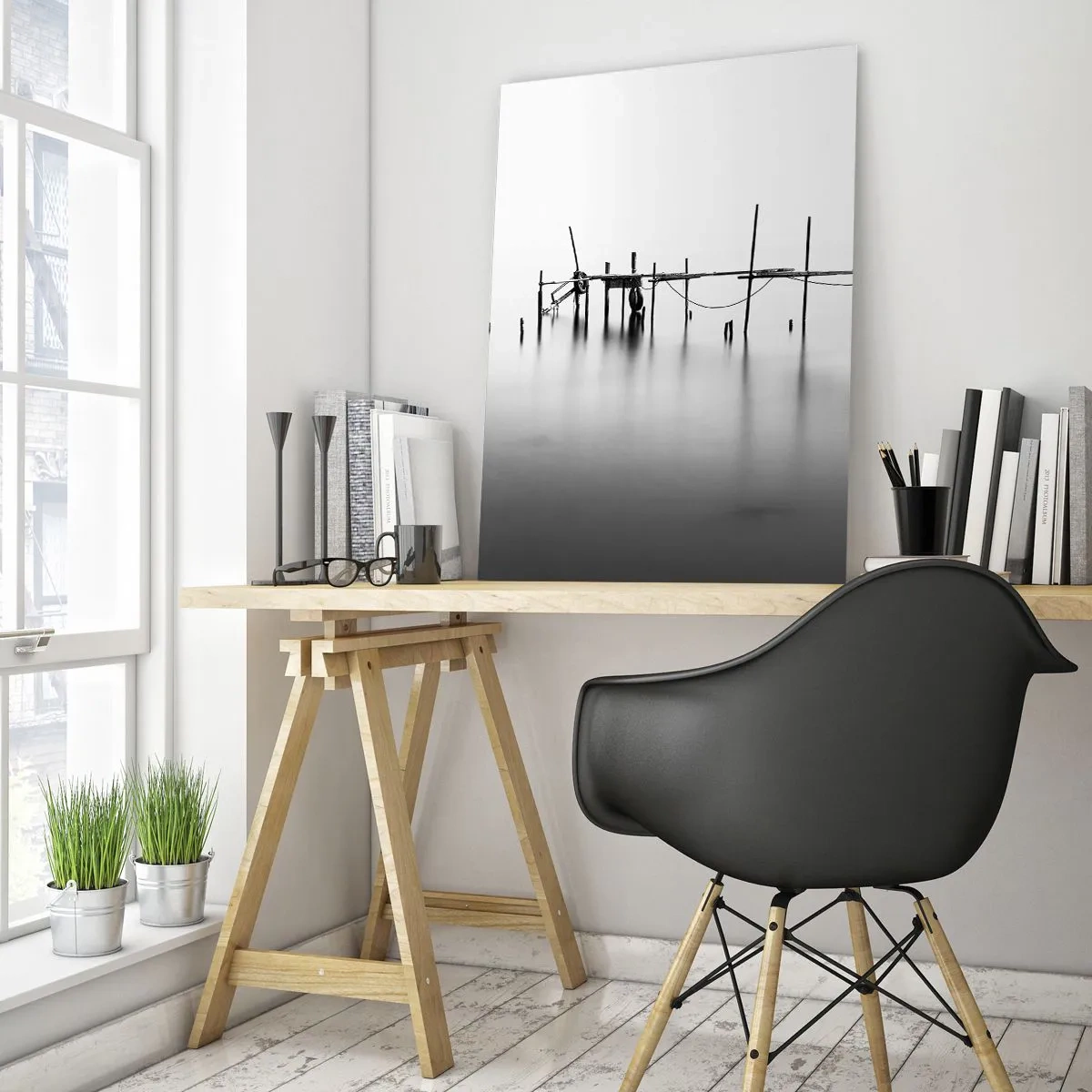Billede på glas - Hvad nu, hvis verden ikke eksisterer? - 50x70 cm