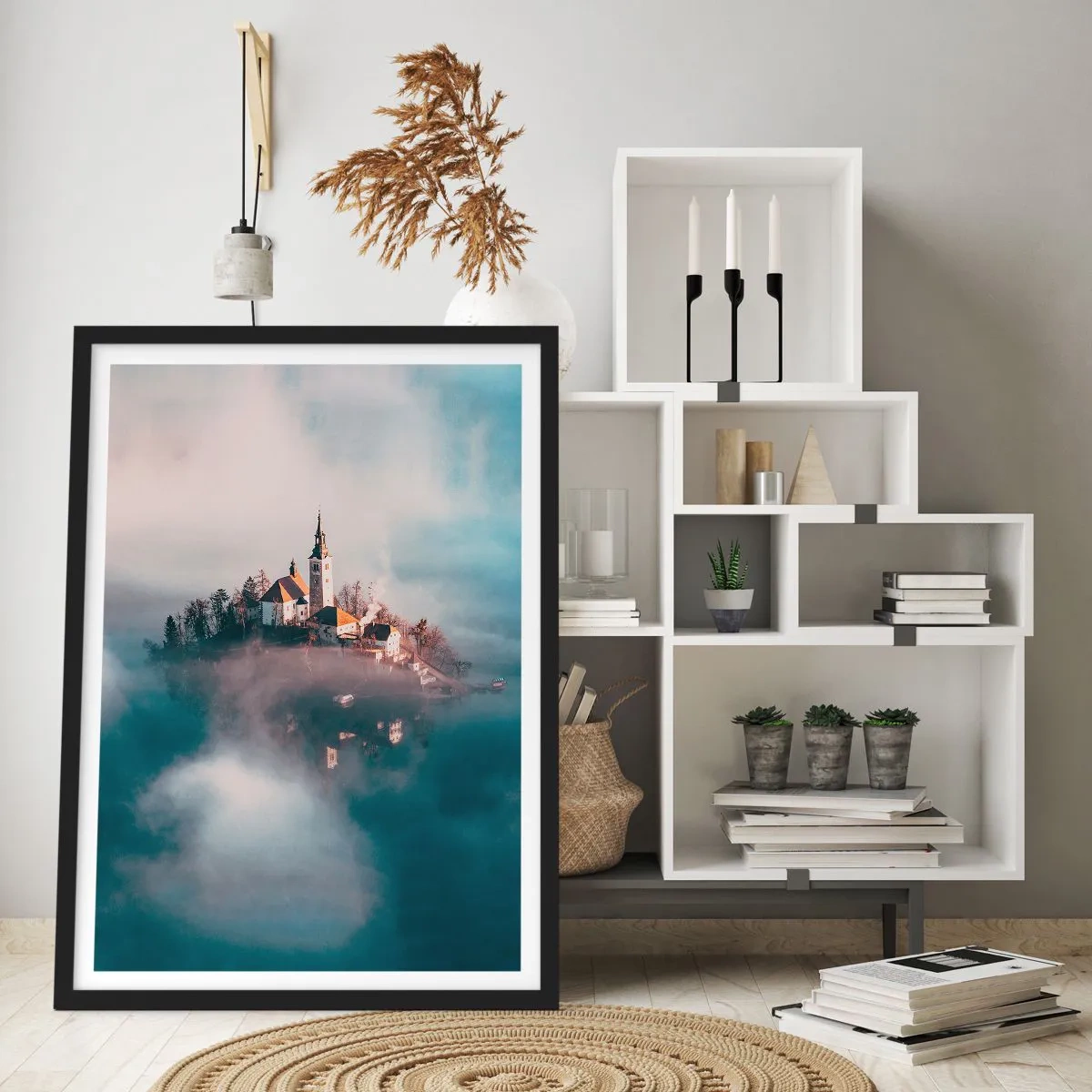 Plakat i sort ramme - Drømmeøen - 40x50 cm