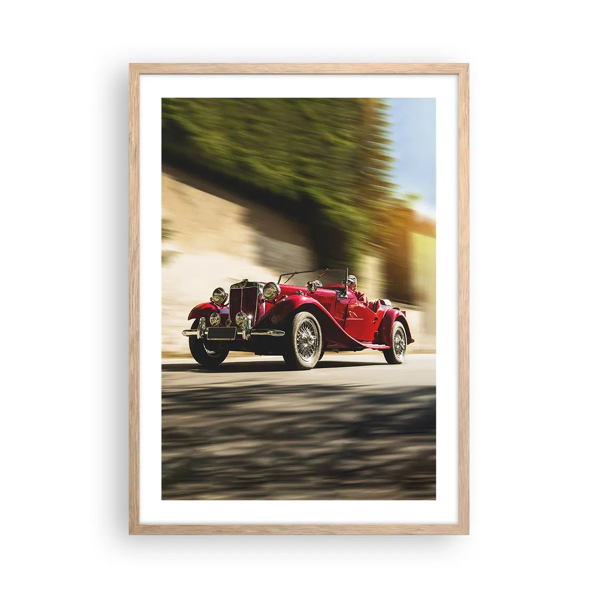 Plakat i ramme af lyst egetræ - Smukkere end Nike fra Samothrake - 50x70 cm