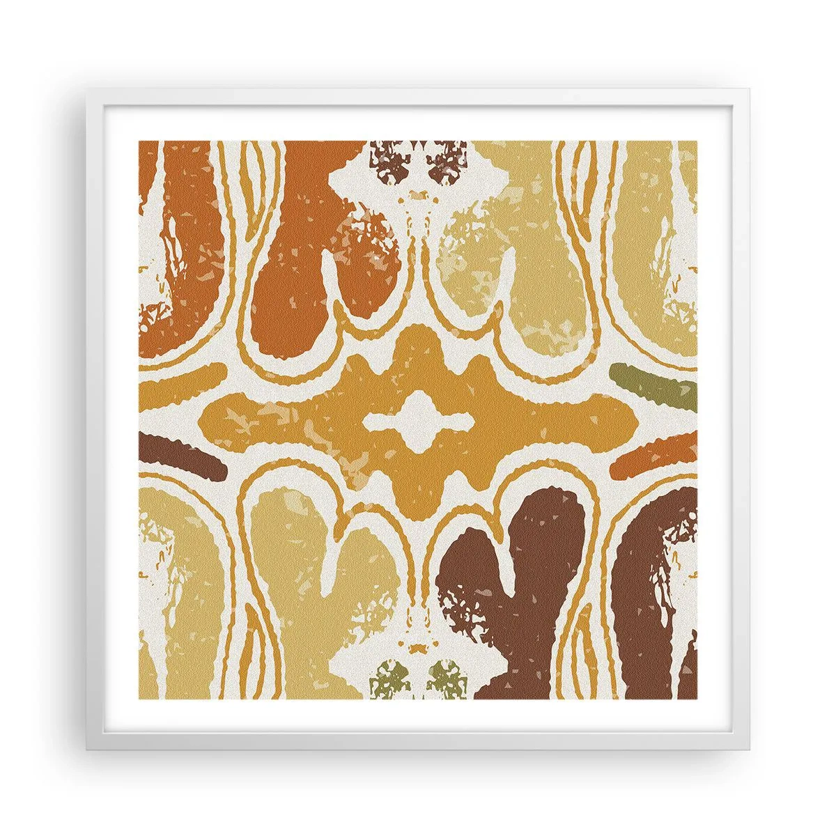 Plakat i hvid ramme - Sentimental abstraktion - 60x60 cm