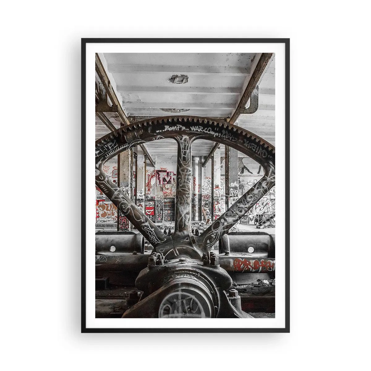 Plakat i sort ramme - Fabrikkens hemmelige liv - 70x100 cm