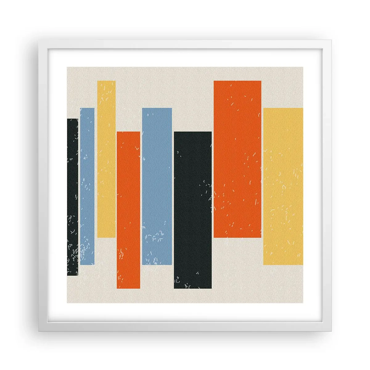 Plakat i hvid ramme - Optagelse af musik - 50x50 cm