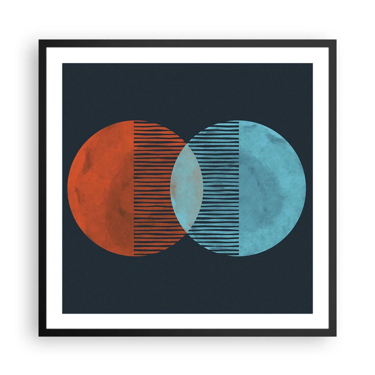 Plakat i sort ramme - Astronomisk fantasi - 60x60 cm