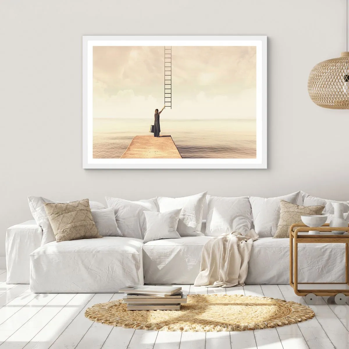 Plakat i hvid ramme - En magisk rejse - 91x61 cm