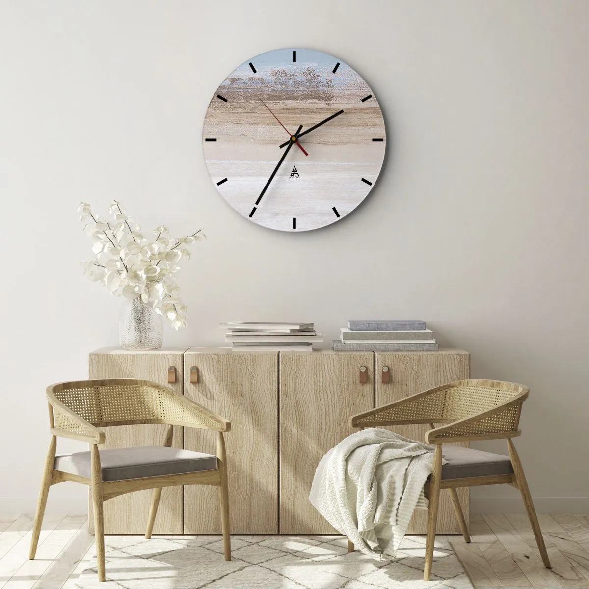 Vægur, Uret - Tvetydigt landskab - 40x40 cm