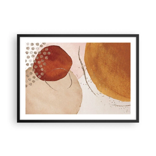 Plakat i sort ramme - Rundhed og bevægelse - 70x50 cm