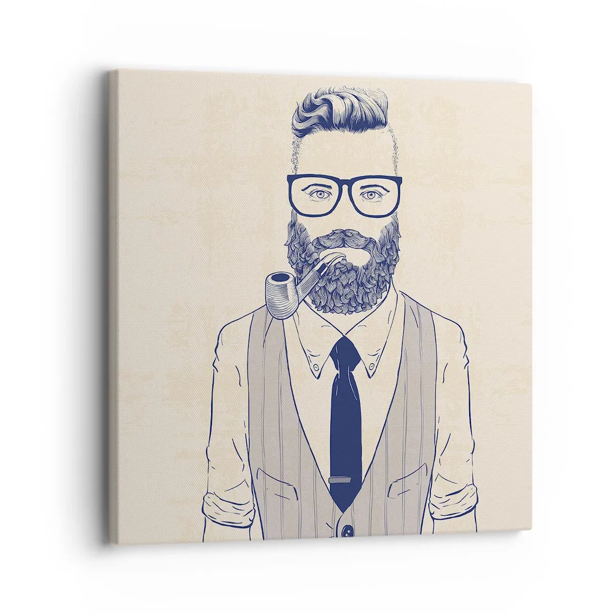 Lærredstryk - Billede på lærred - Munter, maskulin og moderigtig - 30x30 cm