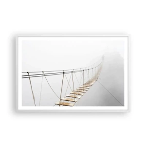 Plakat i hvid ramme - Hvor vil det føre dig hen? - 91x61 cm