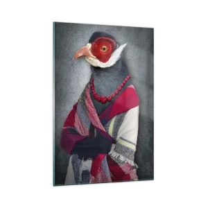 Billede på glas - Hvad laver jeg her?! - 80x120 cm