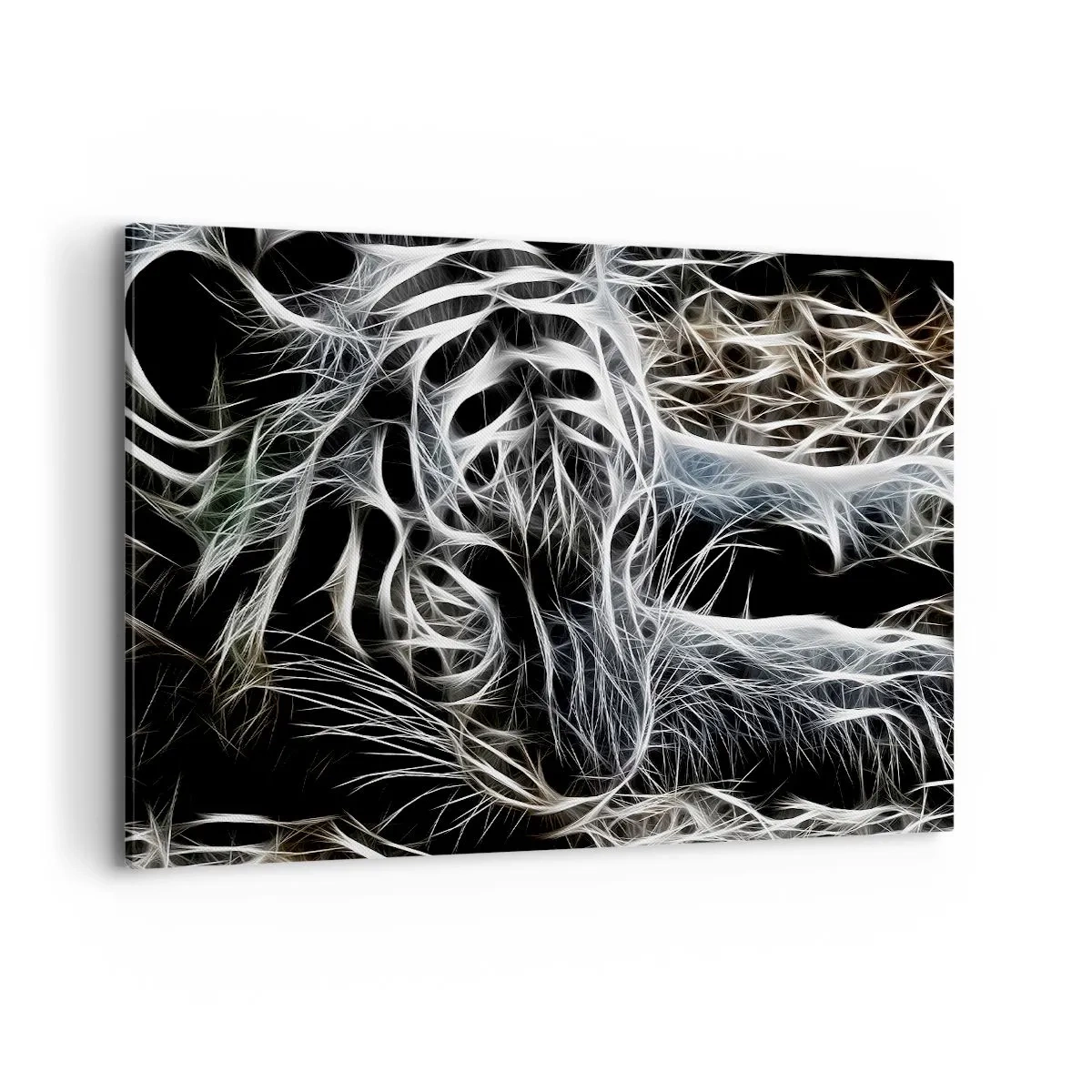 Lærredstryk - Billede på lærred - En undersøgelse af kattens lethed - 120x80 cm