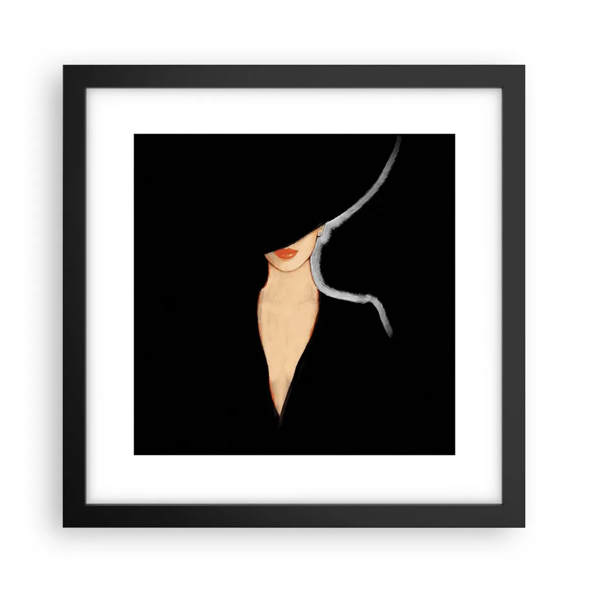 Plakat i sort ramme - Elegance og stil - 30x30 cm