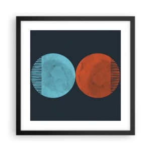 Plakat i sort ramme - Kun geometri? - 40x40 cm