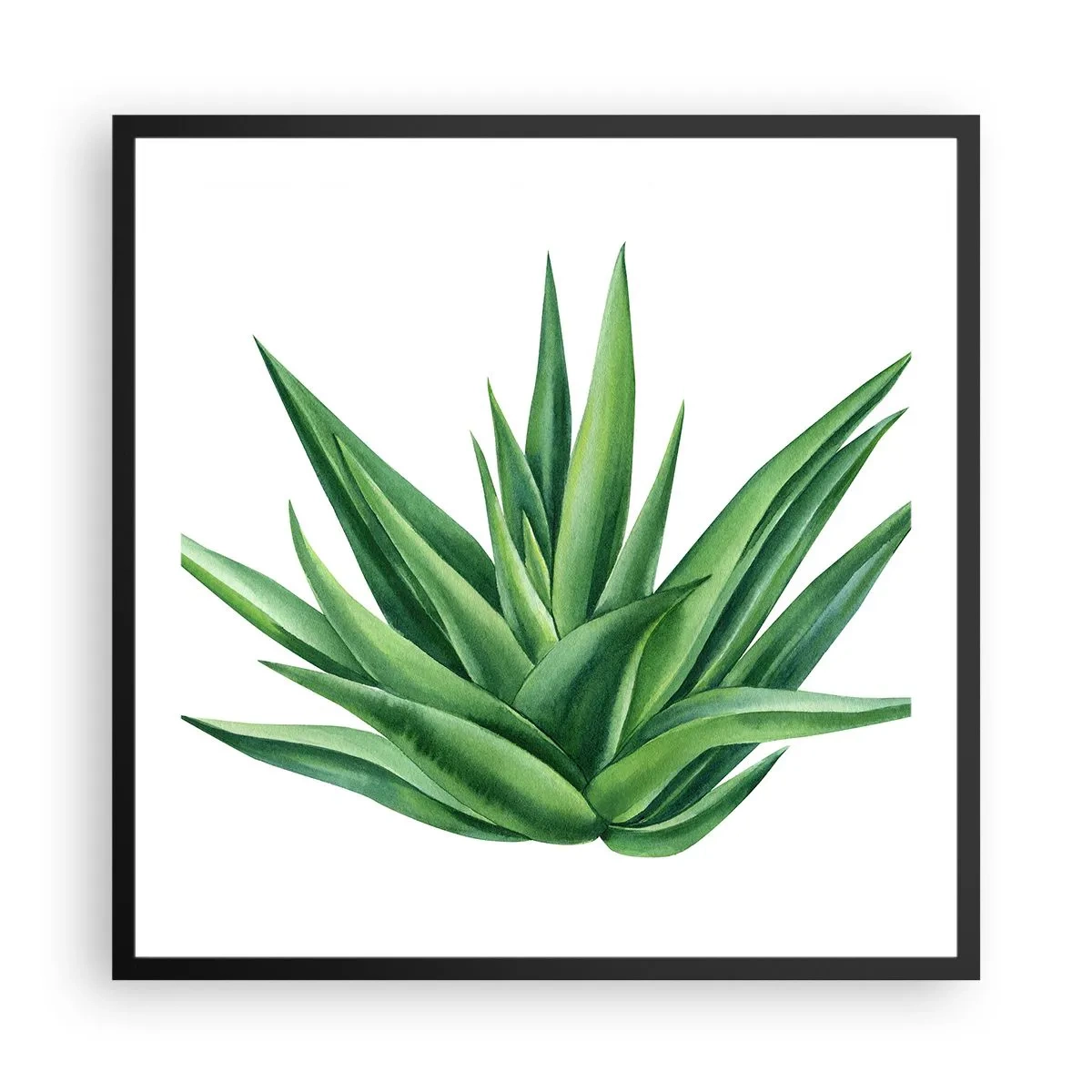 Plakat i sort ramme - Grøn - styrke - liv - 60x60 cm