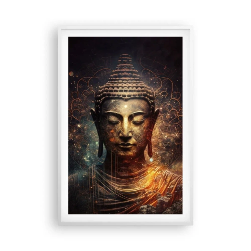 Plakat i hvid ramme - Åndelig balance - 61x91 cm