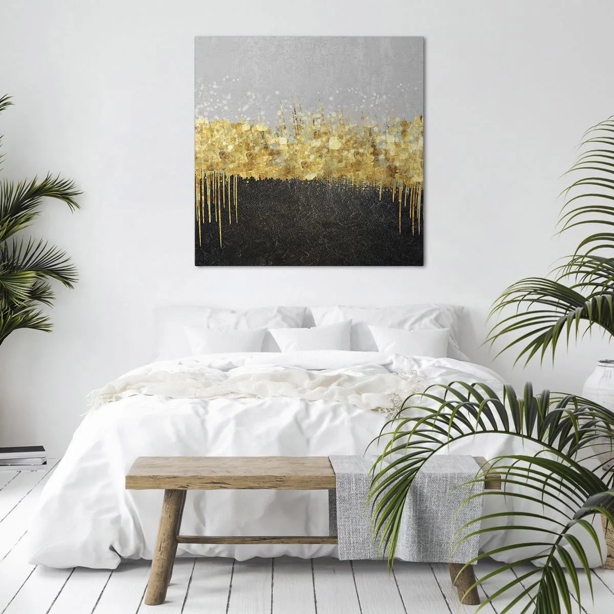 Lærredstryk - Billede på lærred - Indad og opad - 30x30 cm