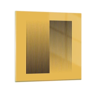 Billede på glas - Modsætningernes kvadrat - 70x70 cm