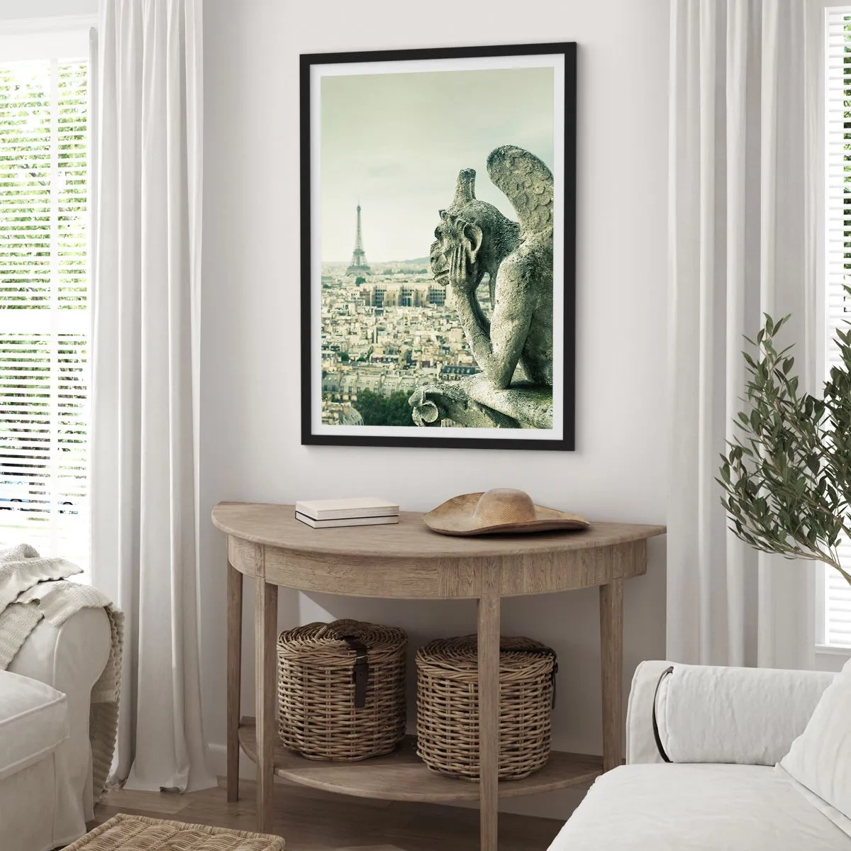 Plakat i sort ramme - Parisisk chat - 70x100 cm
