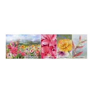 Prøve Fototapet Premium Canvas - En have, der er gået amok - Blomster, Have, Natur - 100x30 cm
