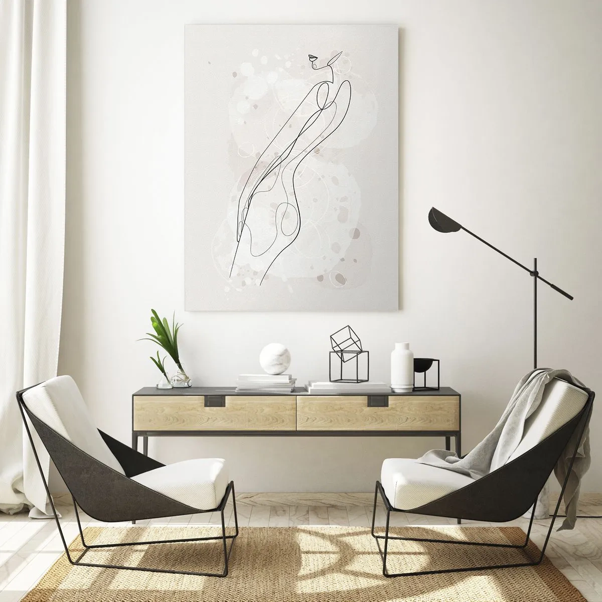Billede på glas - At forvilde sig med blikket - 50x70 cm