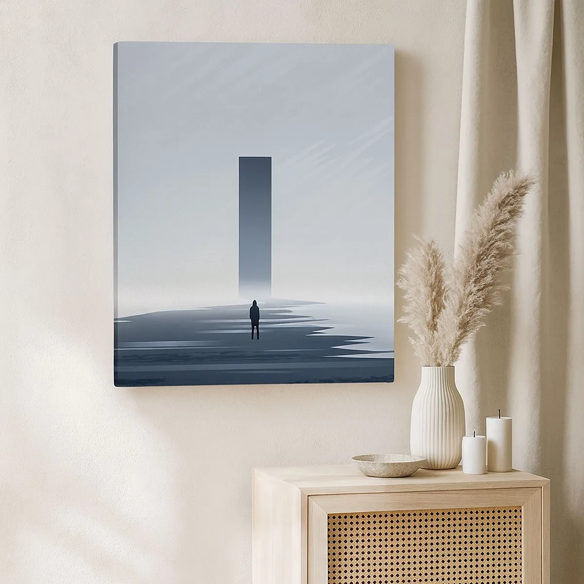 Lærredstryk - Billede på lærred - Mulighed eller trussel? - 30x30 cm