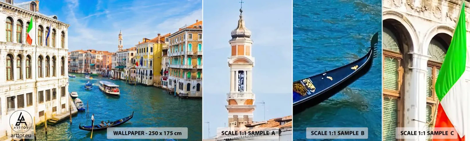 Fototapet Prøve Standard Eco - Den eneste trafik i verden - Venedig, Arkitektur, Grand Canal - 100x30 cm