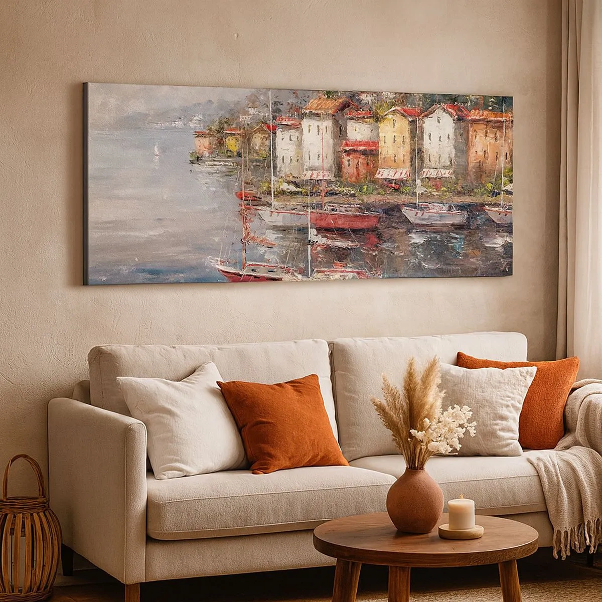Lærredstryk - Billede på lærred - Romantisk paradis - 100x40 cm