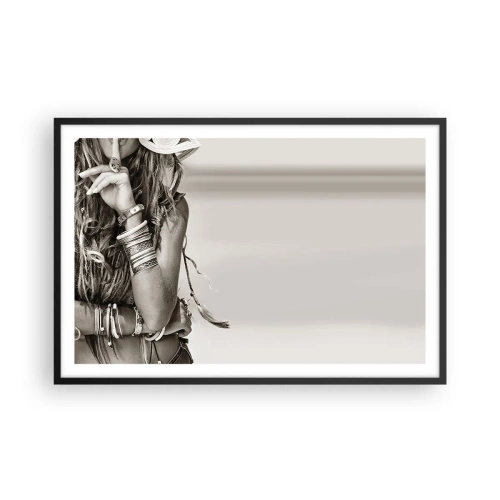 Plakat i sort ramme - Som en pige - 91x61 cm