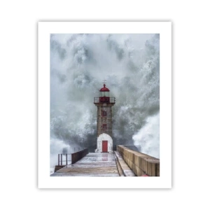 Plakat - Vandets brusen, vindens susen, lyden af vinden - 40x50 cm