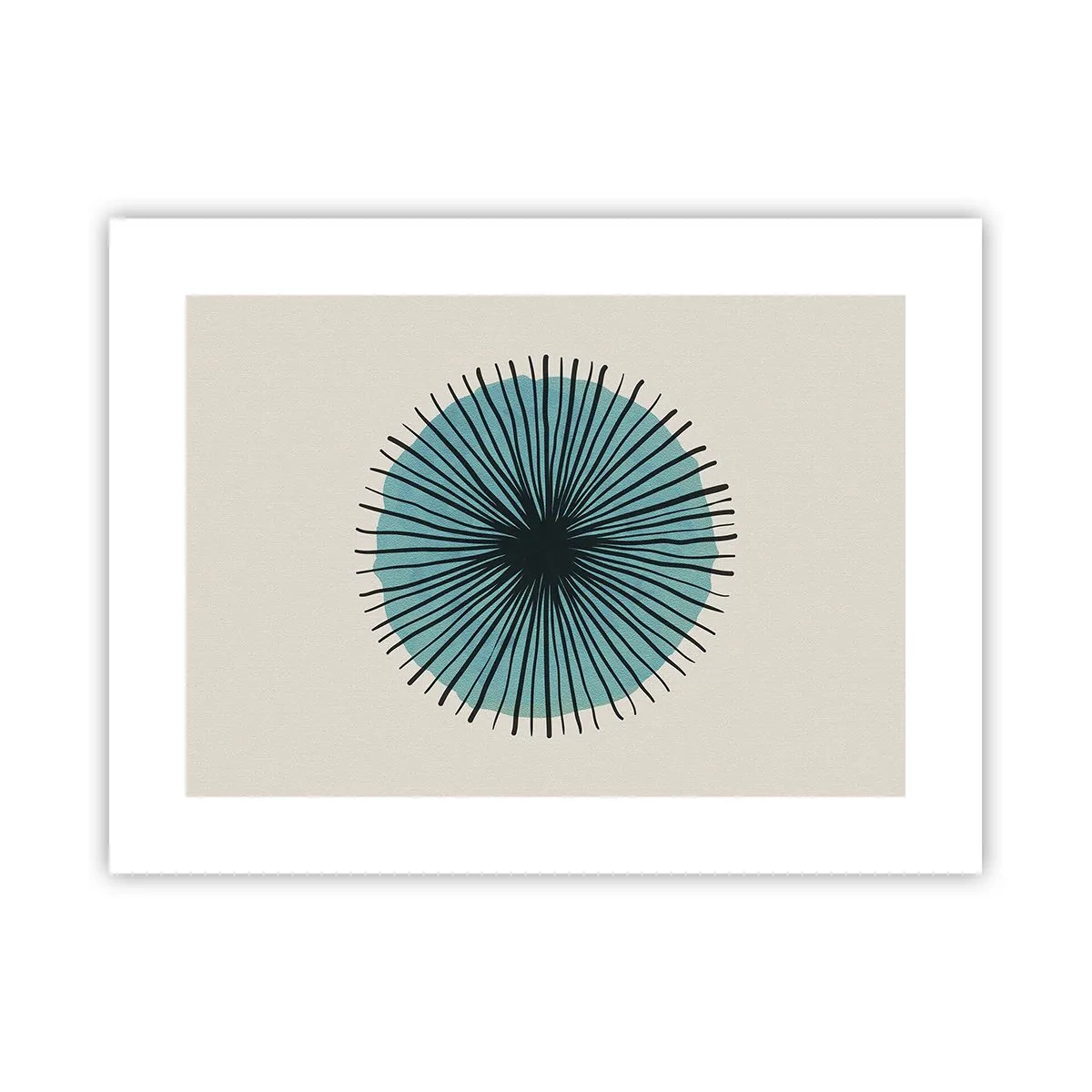 Plakat - Strålende på blå - 40x30 cm