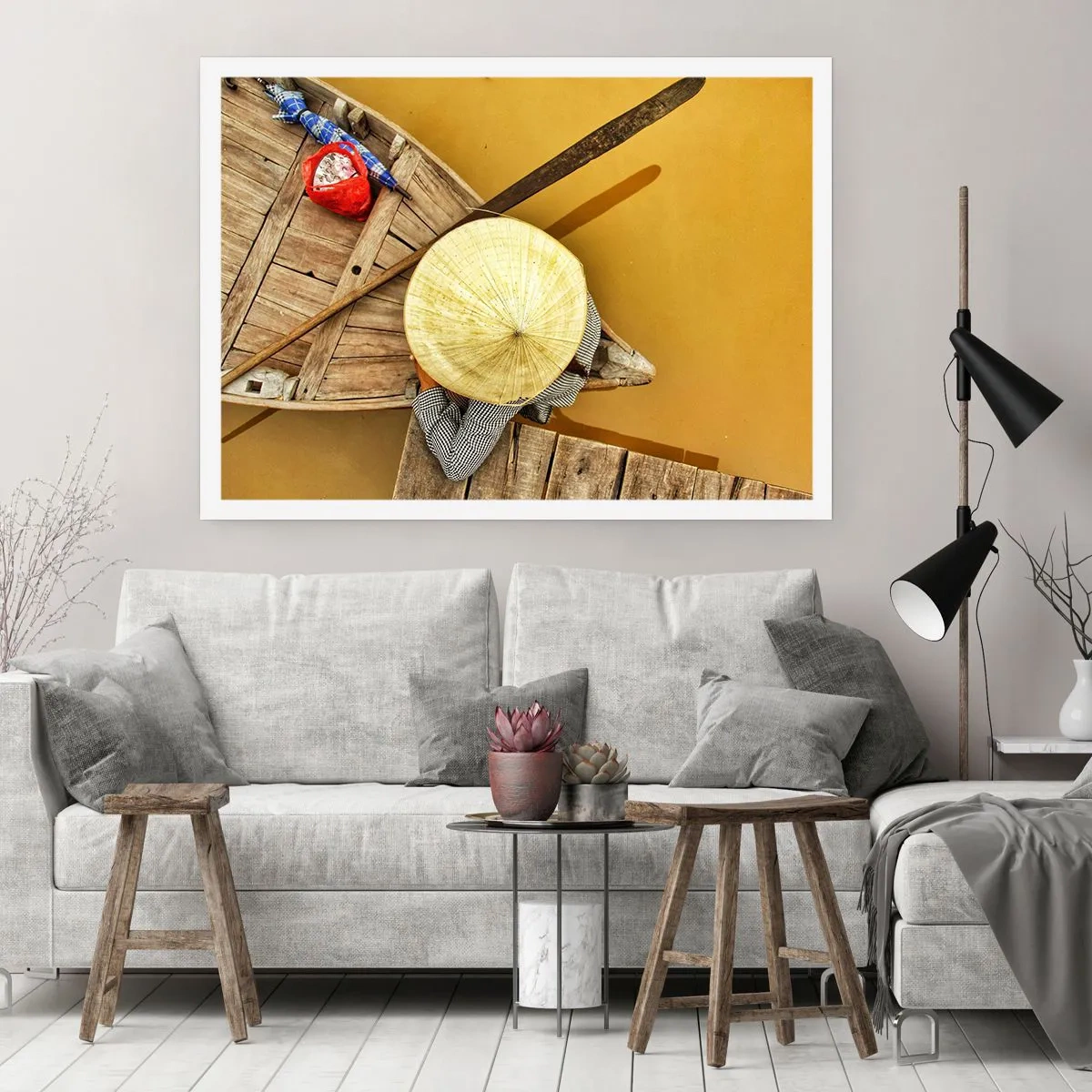 Plakat - Livet på den gule flod - 100x70 cm