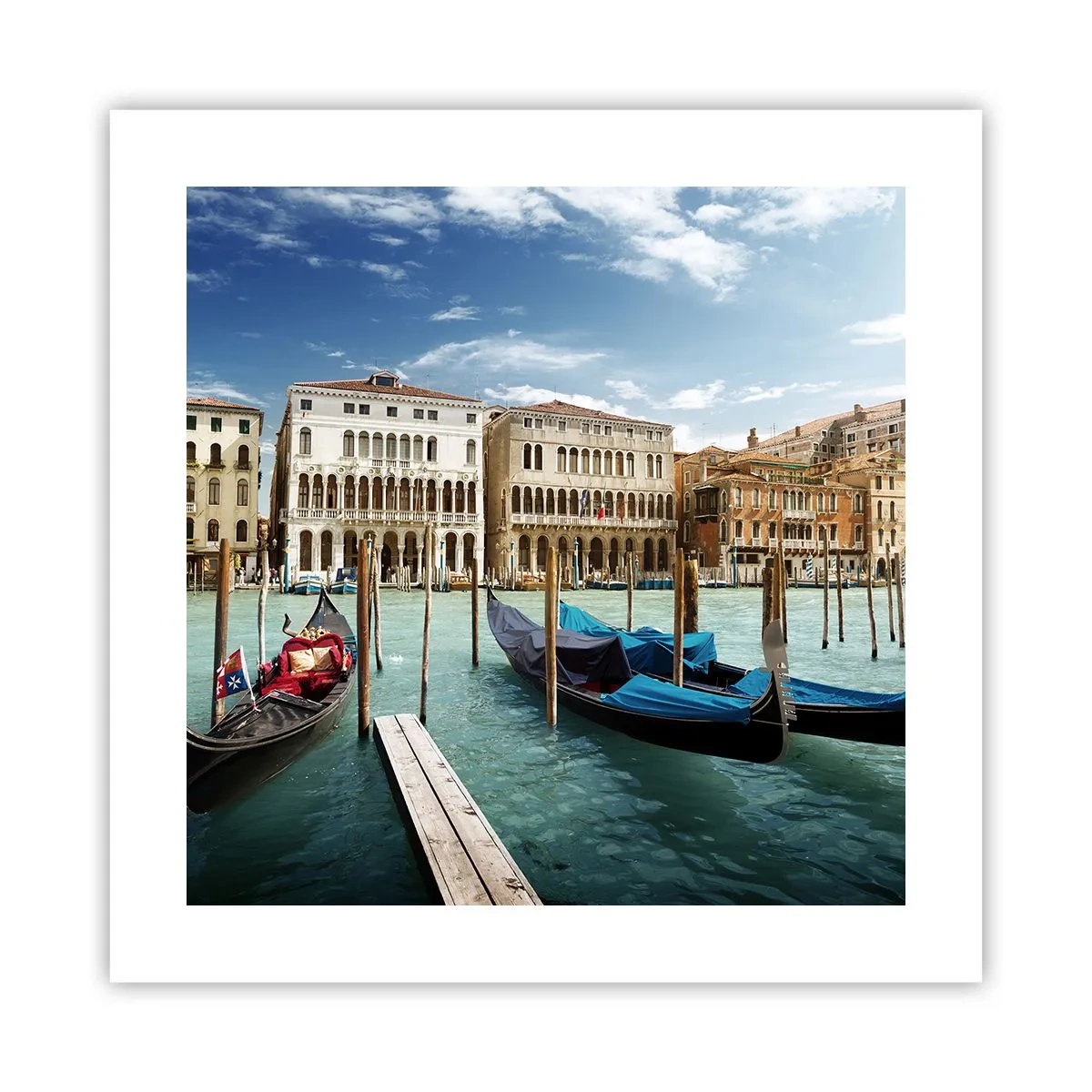 Plakat - Paladser i blåt - 40x40 cm