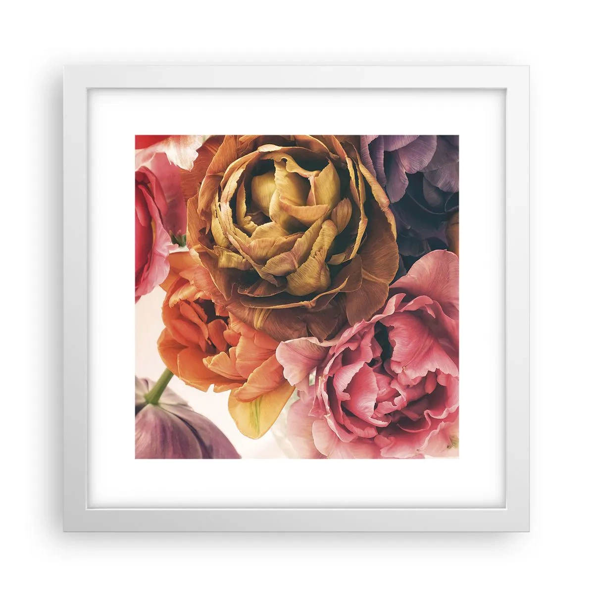 Plakat i hvid ramme - Fejring af livet - 30x30 cm