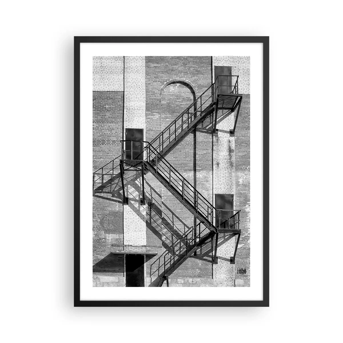 Plakat i sort ramme - Industriel stil - 50x70cm - Industriel stil - Moderne vægdekoration til stue og soveværelse ARTTOR