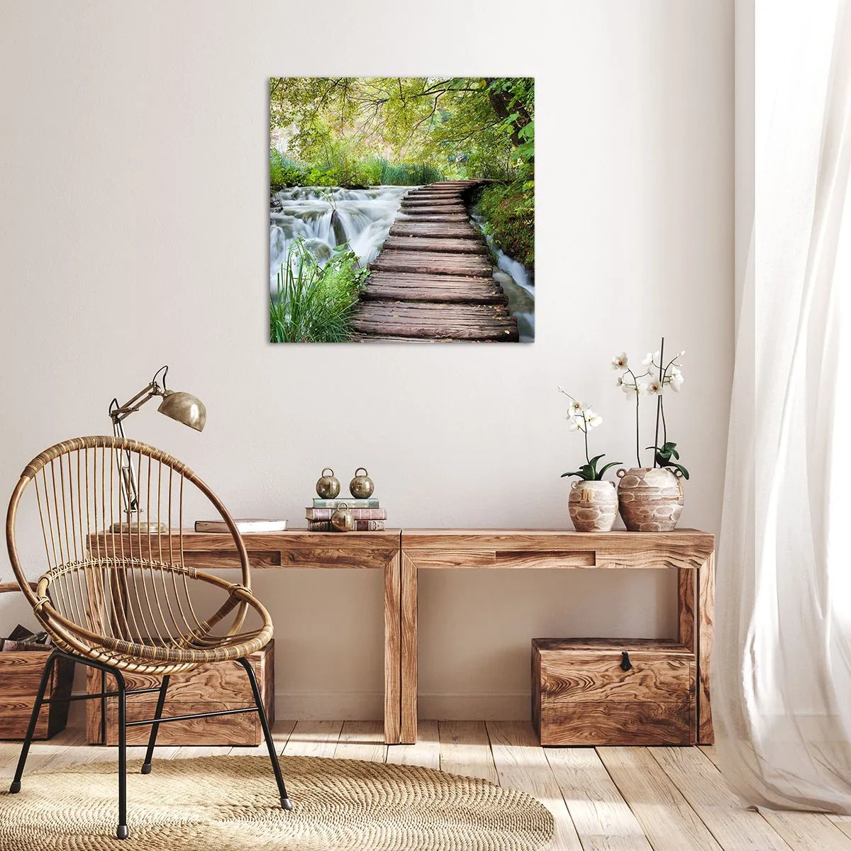 Lærredstryk - Billede på lærred - Overhovedet ikke stille vand - 30x30 cm