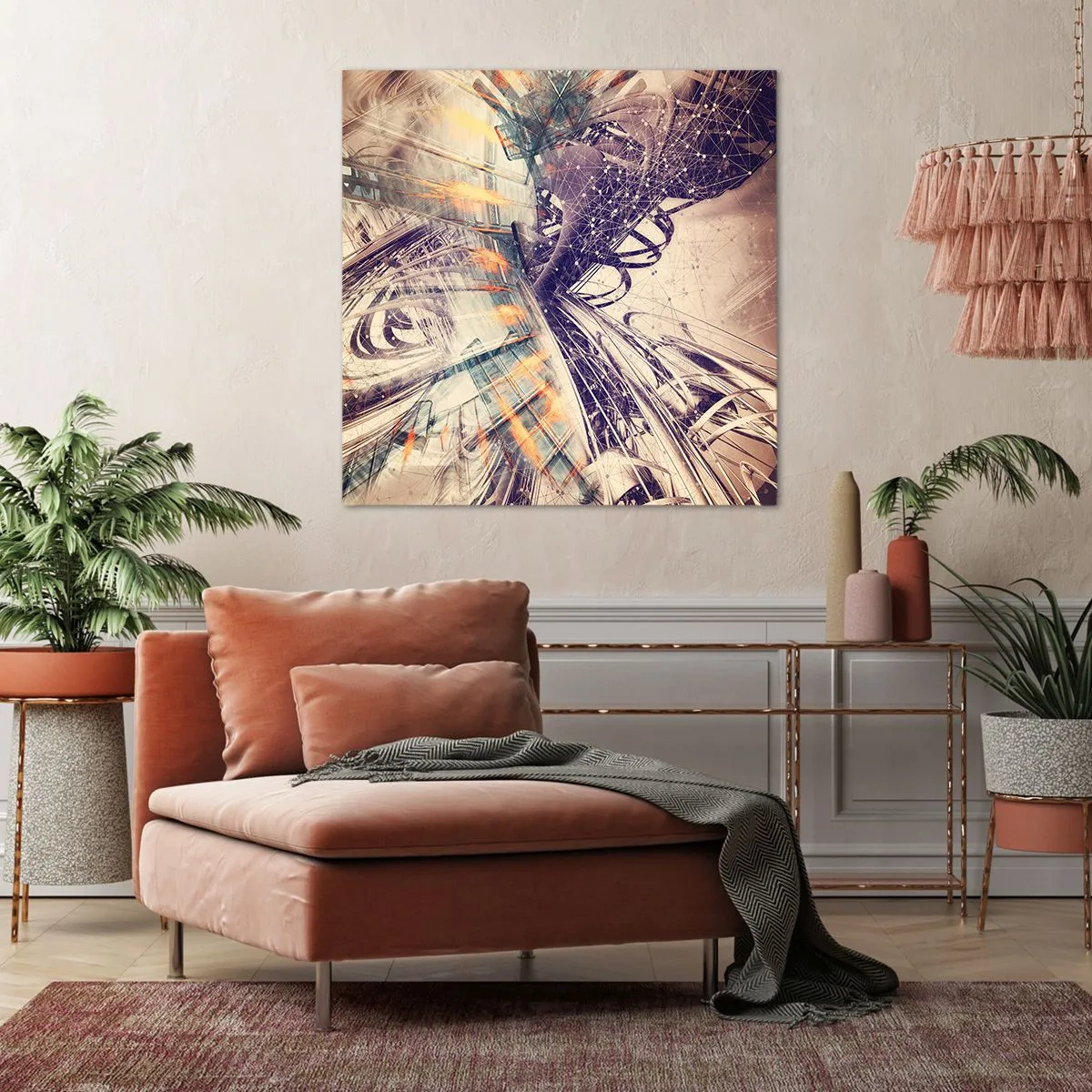 Lærredstryk - Billede på lærred - I stor hast - 70x70 cm