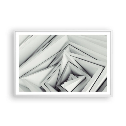 Plakat i hvid ramme - Skarpe vinkler knopper - 91x61 cm